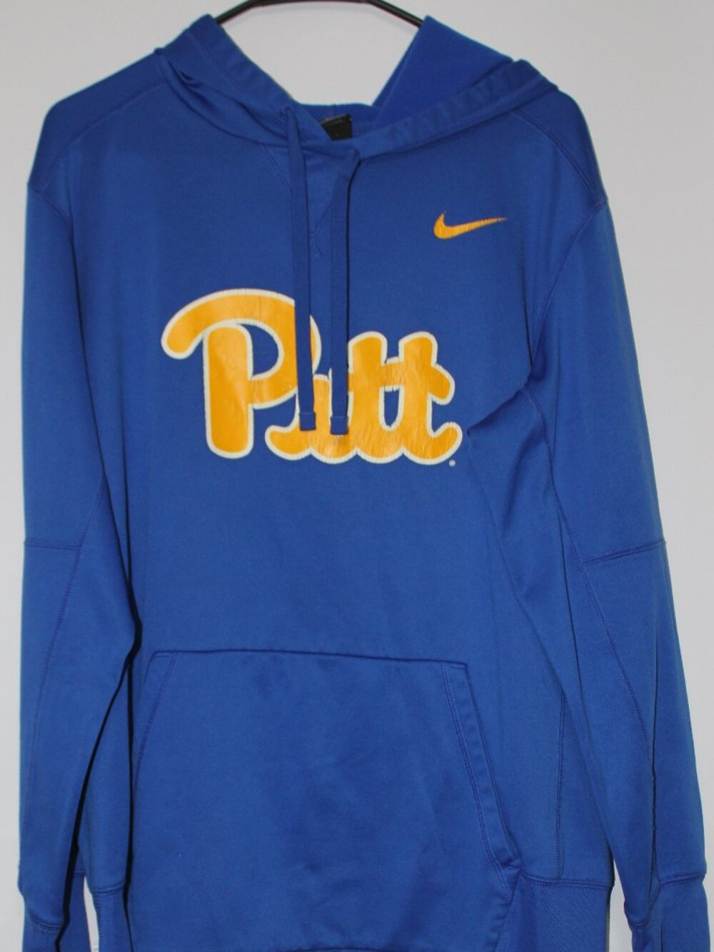Nike Pitt Panthers Dri-FIT Pullover Hoodie Blue Gold Men’s Large